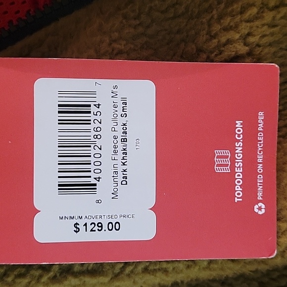 Topo Mountain Fleece Pullover NWT - Picture 15 of 16